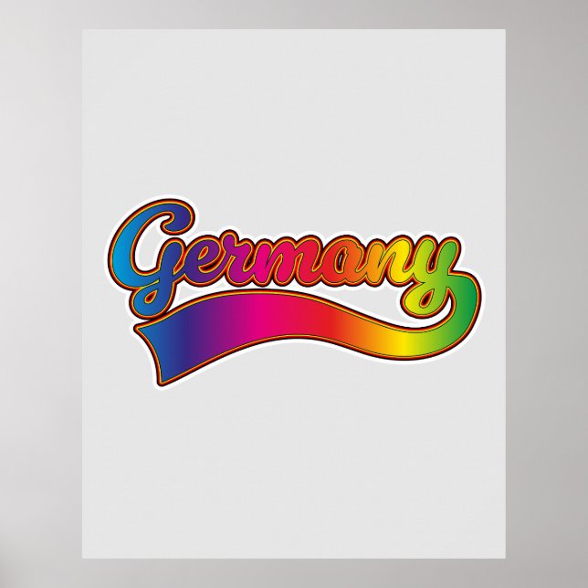 Deutschland Rainbow-Logo Poster (Vorne)