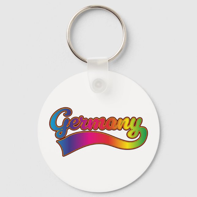 Deutschland Rainbow-Logo Schlüsselanhänger (Vorderseite)