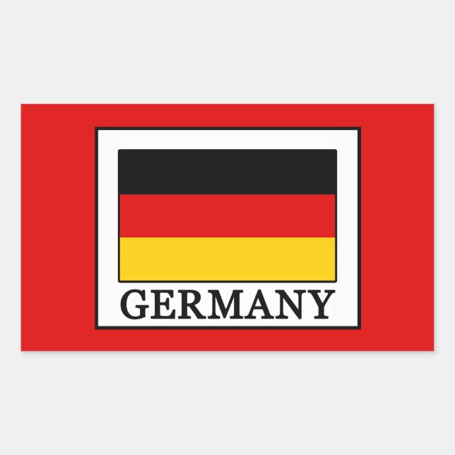 Deutschland Rechteckiger Aufkleber (Vorderseite)