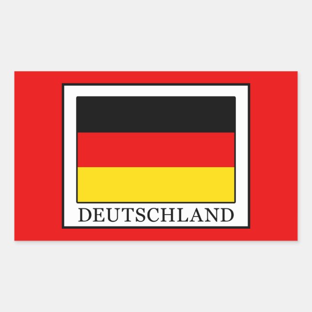 Deutschland Rechteckiger Aufkleber (Vorderseite)