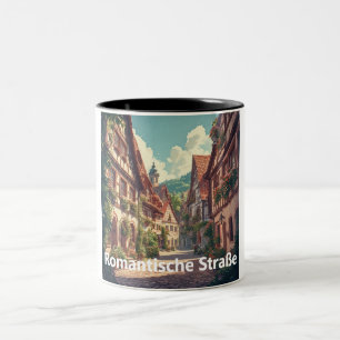 Deutschland-Reise-Tasse - Romantische Straße Zweifarbige Tasse