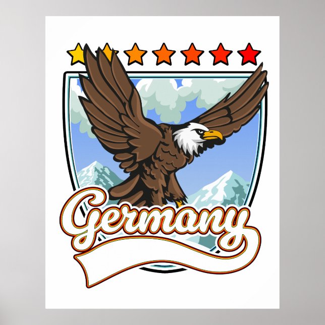 Deutschland Reisepflaster Poster (Vorne)