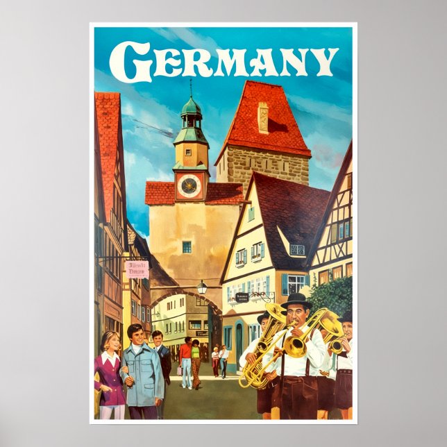 Deutschland Reiseplakat  Poster (Vorne)