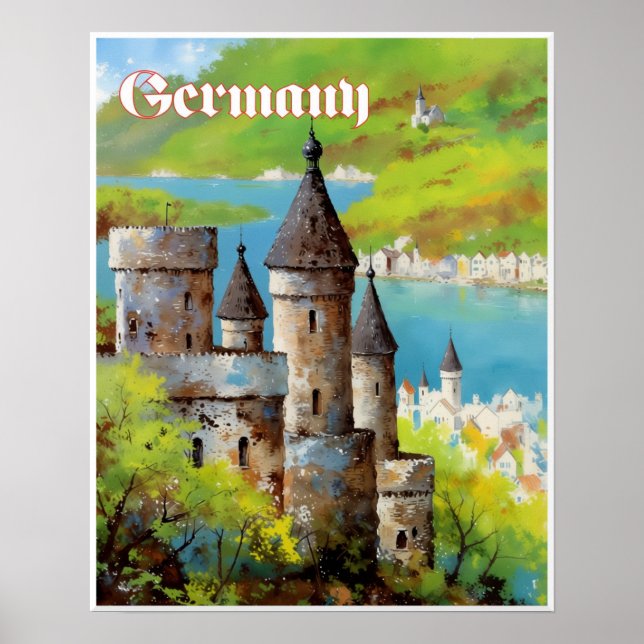 Deutschland Reiseplakat  Poster (Vorne)