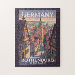 Deutschland Rothenburg ob der Tauber Illustration  Puzzle