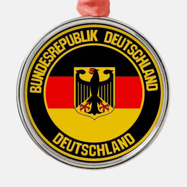 Deutschland Runde Emblem Ornament Aus Metall (Vorne)