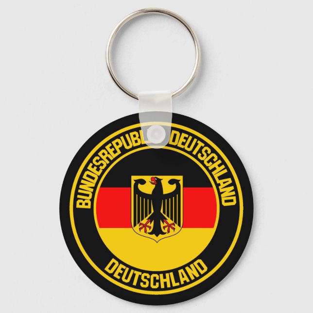 Deutschland Runde Emblem Schlüsselanhänger (Vorderseite)