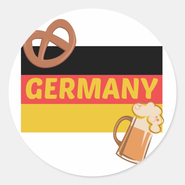 Deutschland Runder Aufkleber (Vorderseite)