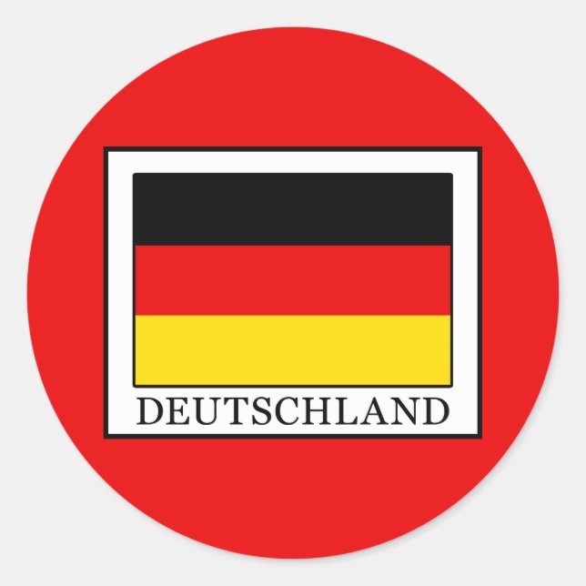 Deutschland Runder Aufkleber (Vorderseite)