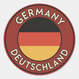 Deutschland Runder Aufkleber