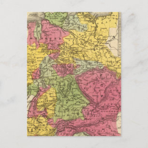 Deutschland, Schweiz und Norditalien Postkarte