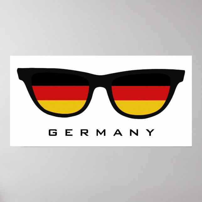 Deutschland Shades Custom Text & Color Poster (Vorne)