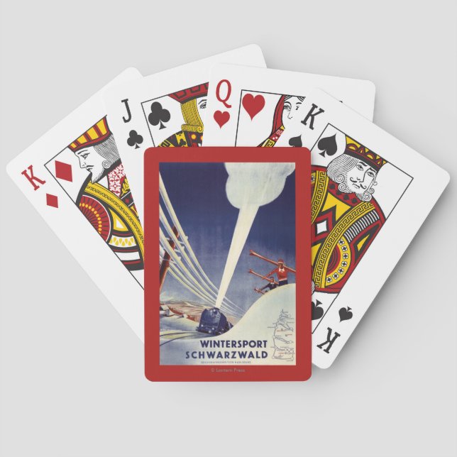 Deutschland - Skifahren im Schwarzwald Spielkarten (Rückseite)