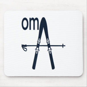 Deutschland Skifahren Skifahrer Oma deutsche Großm Mousepad