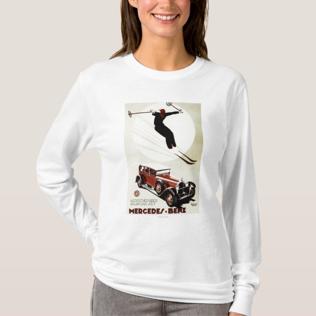 Deutschland - Skifahrer-Springen T-Shirt (Vorderseite)