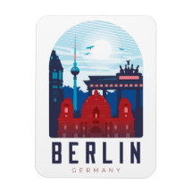 Deutschland Skyline Foto Magnet