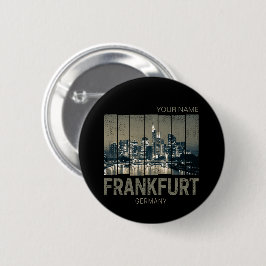 Deutschland Skyline Retro Vintag Souvenir Button