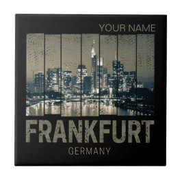 Deutschland Skyline Retro Vintag Souvenir Fliese