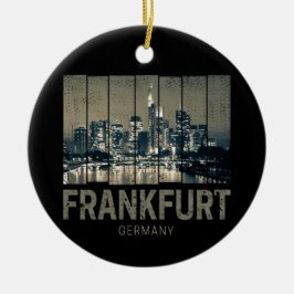 Deutschland Skyline Retro Vintag Souvenir Keramik Ornament
