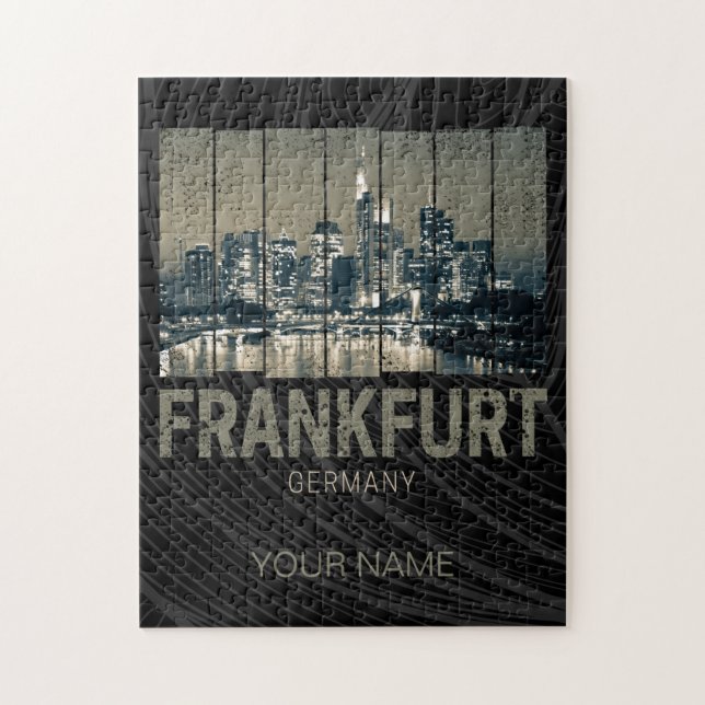 Deutschland Skyline Retro Vintag Souvenir Puzzle (Vertikal)