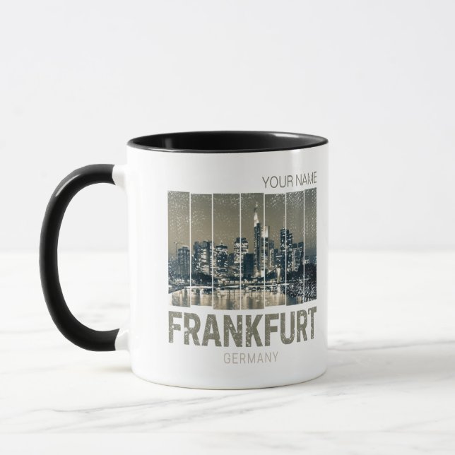 Deutschland Skyline Retro Vintag Souvenir Tasse (Links)
