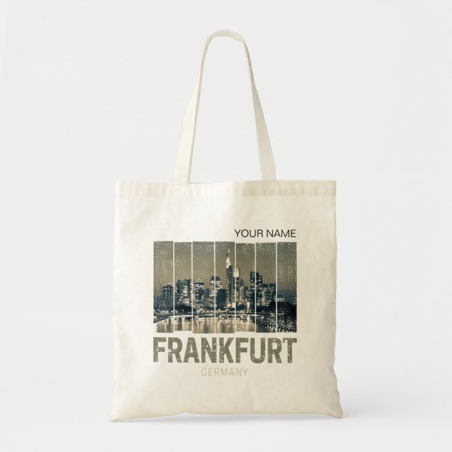 Deutschland Skyline Retro Vintag Souvenir Tragetasche (Vorne)
