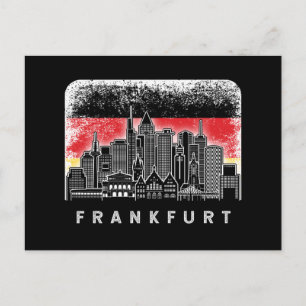 Deutschland Skyline Vintage deutsche Flagge Postkarte