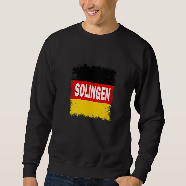Deutschland Solingen mit deutscher Flagge Sweatshirt (Vorderseite)