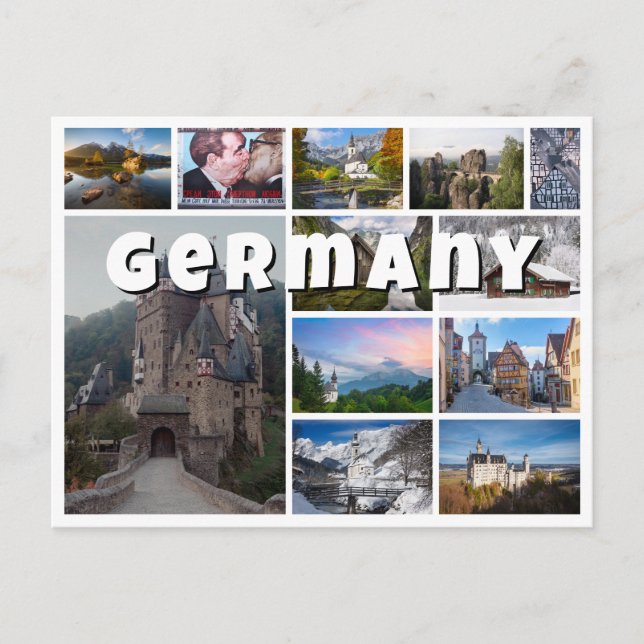 Deutschland Souvenir Foto Collage Postkarte (Vorderseite)