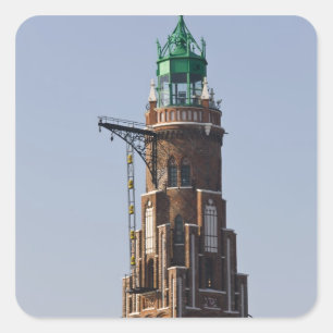 Deutschland, Staat Bremen, Bremerhaven. Hafen Quadratischer Aufkleber