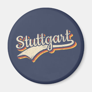 Deutschland Stuttgart Vintage Retro Typografie Magnet