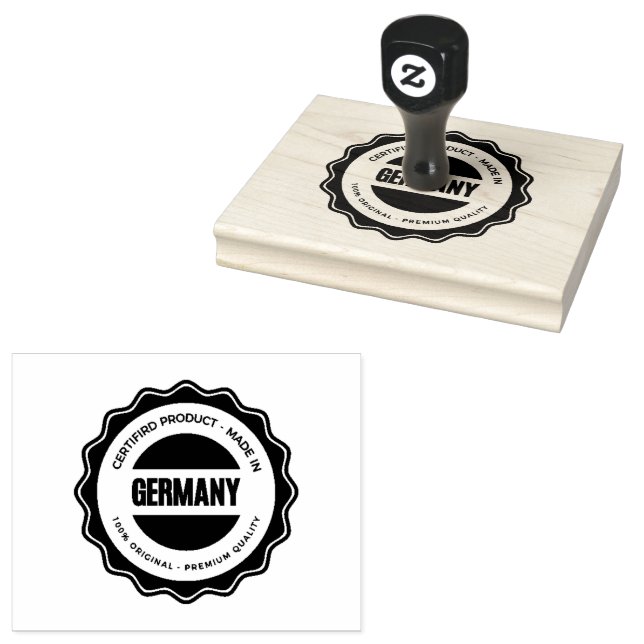 Deutschland Text Langlebiger Holzgriff Made In  Gummistempel (Stempel)