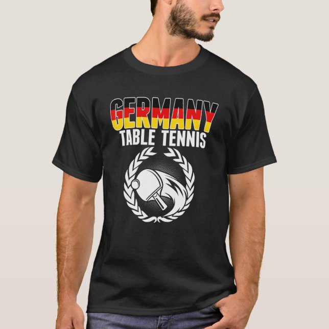 Deutschland Tischtennis Deutscher Ping Pong Team S T-Shirt (Vorderseite)