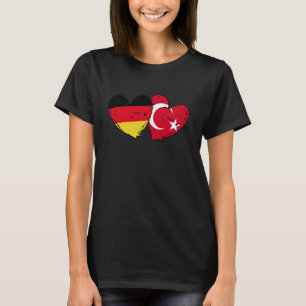 Deutschland Türkei Herz Flagge Türkiye Deutsche Tü T-Shirt