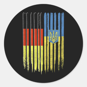 Deutschland Ukraine Deutsche Ukrainische Flagge Dr Runder Aufkleber