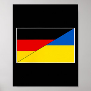 Deutschland Ukraine-Flagge Deutsche Ukrainische Un Poster