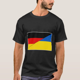 Deutschland Ukraine Flagge Deutsche Ukrainische Un T-Shirt