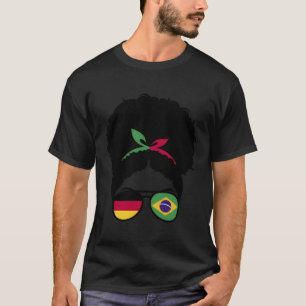 Deutschland und Brasilien Mix Afro Hair halb Ger h T-Shirt