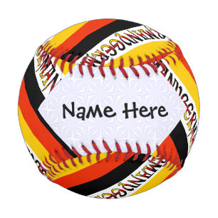 Deutschland und deutsche Flagge gekachelt mit Ihre Baseball
