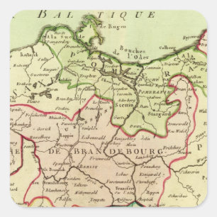 Deutschland und Polen Quadratischer Aufkleber