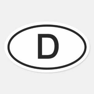 Deutschland Ursprungsland Oval Decal Ovaler Aufkleber