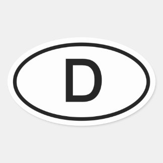 Deutschland Ursprungsland Oval Decal Ovaler Aufkleber