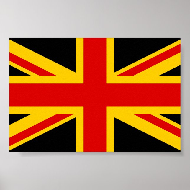 Deutschland Vereinigtes Königreich Britische Flagg Poster (Vorne)
