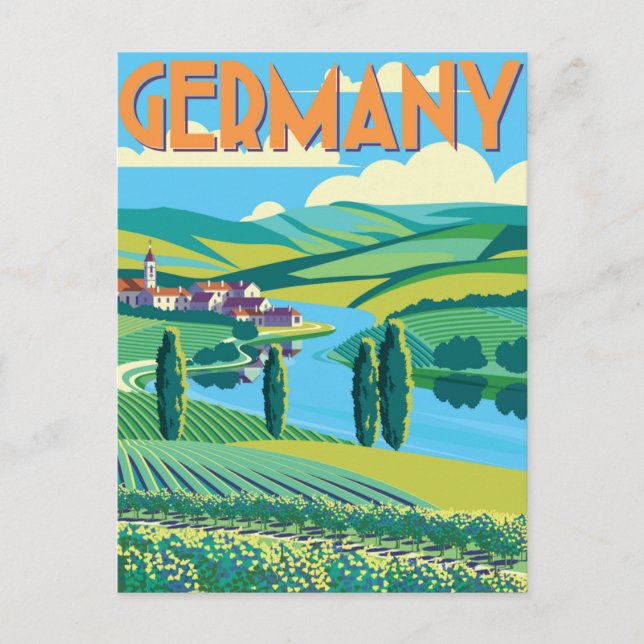 Deutschland Vintag Deutschland Bayern Reisen Postkarte (Vorderseite)