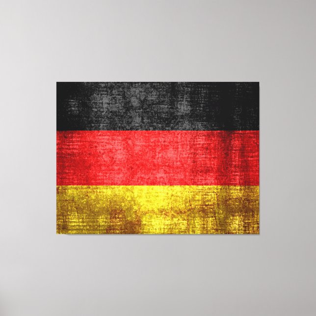 Deutschland - Vintage der Flagge Leinwanddruck (Vorderseite)