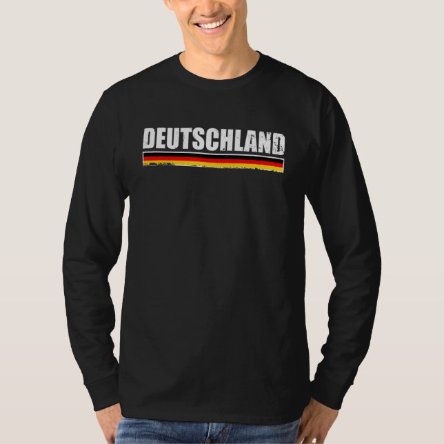 Deutschland Vintage deutsche Flagge Deutschland T-Shirt (Vorderseite)
