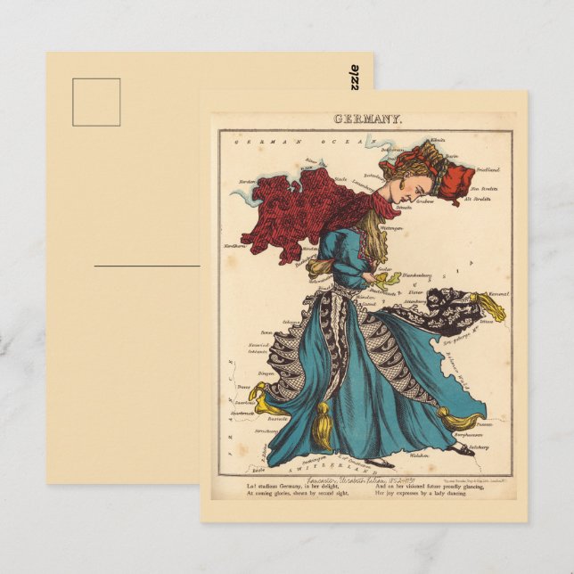 Deutschland Vintage Postkarten (Vorne/Hinten)