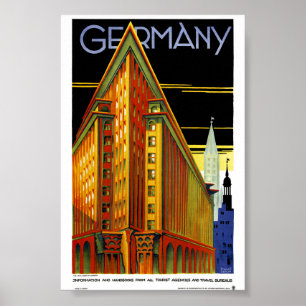 Deutschland Vintage Reiseplakat Restauriert Poster