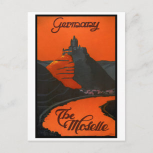 Deutschland Vintage Reiseplakat Restauriert Postkarte