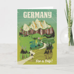 Deutschland Vintage-Reiseposter Feiertagskarte